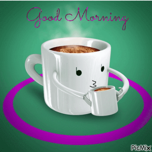 Good Morning Coffee Gif Funny Cute