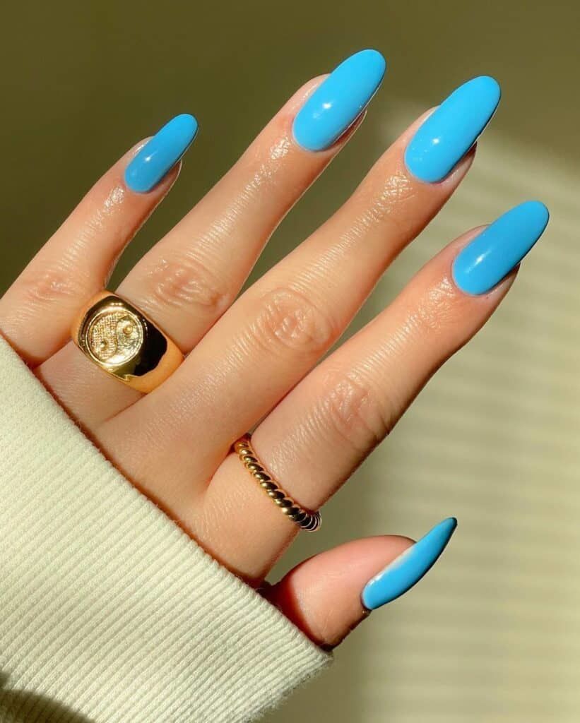 Perfect Sky Blue Nails Pictures, Photos, and Images for Facebook, Tumblr, Pinterest, and Twitter