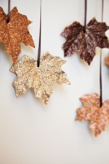 Glittery leaves