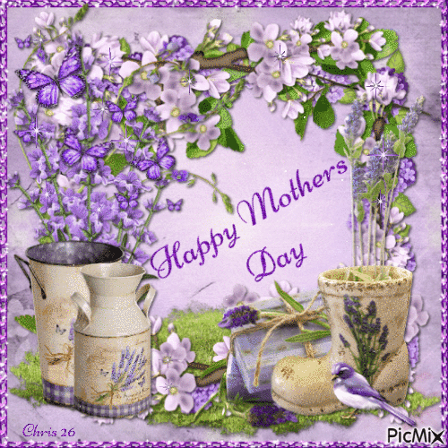 Purple Floral Mother Day Gif Pictures, Photos, and Images for Facebook