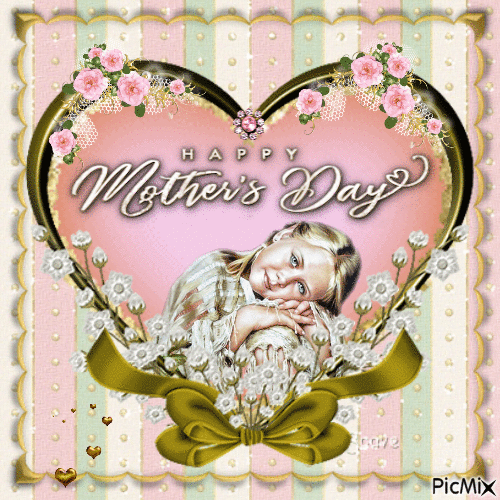 Heart & Flower Happy Mother's Day Gif Pictures, Photos, and Images for