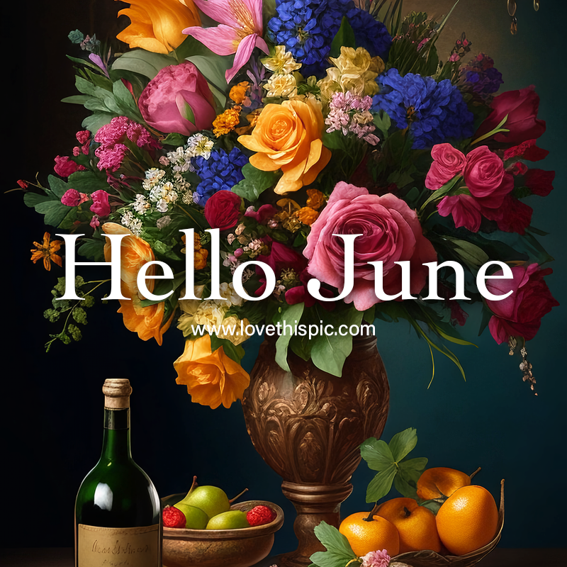 Elegant Flower Bouquet Hello June Pictures, Photos, and Images for