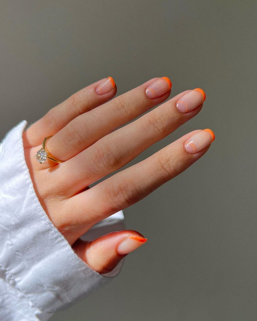 Neon Orange Tip Nails Pictures, Photos, and Images for Facebook, Tumblr, Pinterest, and Twitter
