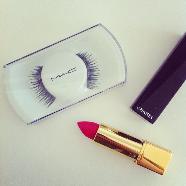 MAC eyelashes and chanel lipstick MAC eyelashes and chanel lipstick