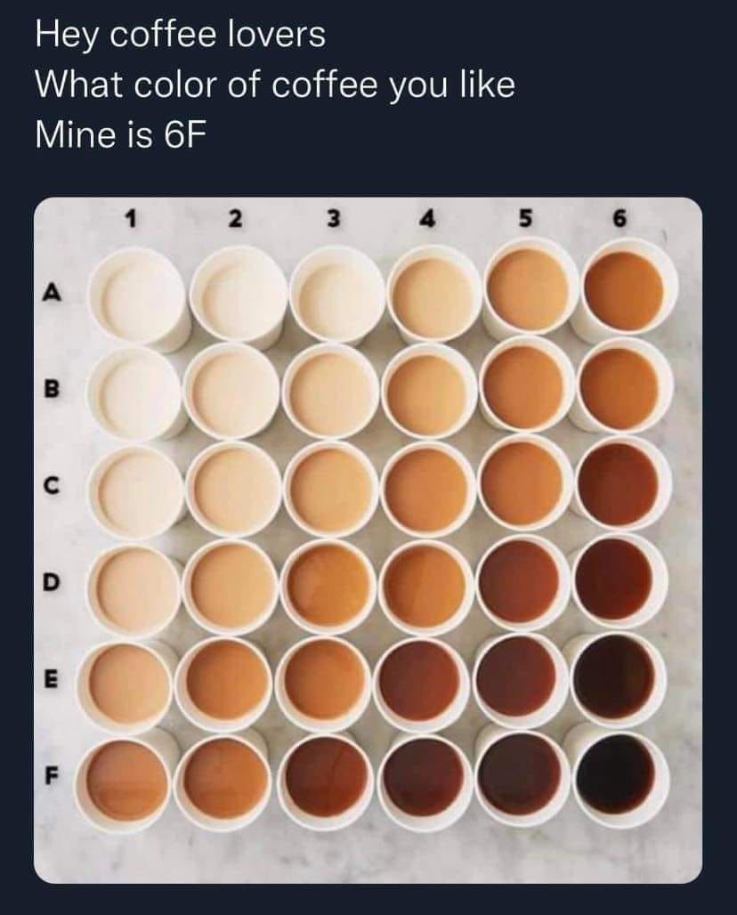 Hey Coffee Lovers, What Color Of Coffee Do You Like? Pictures, Photos