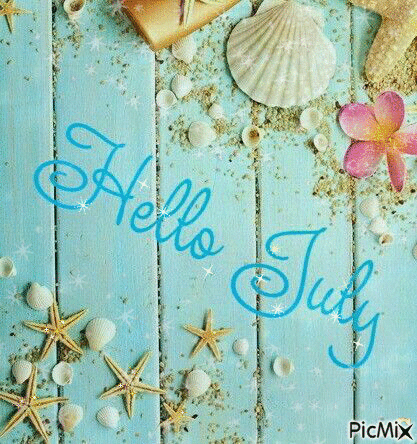Hello July Fish Frame Starfish & Seashell - Hello July Gif Pictures, Photos, and Images for ...