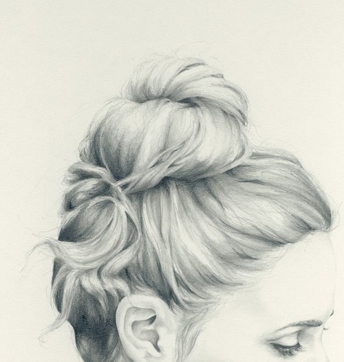 Braided bun sketch Braided bun sketch