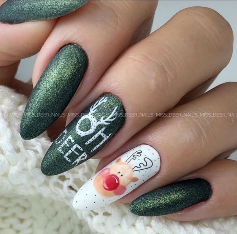 Forest Green Nail Design For Christmas Pictures, Photos, and Images for Facebook, Tumblr