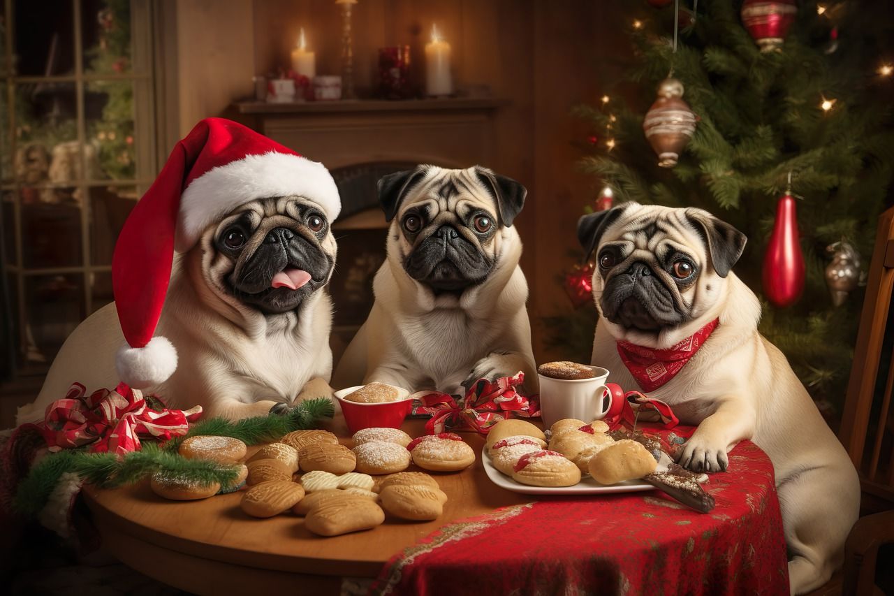 Christmas Pugs With Cookies Pictures, Photos, and Images for Facebook ...