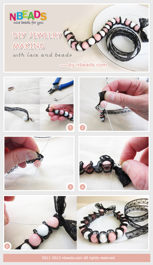 DIY Jewelry Making with Lace And Beads DIY Jewelry Making with Lace And Beads