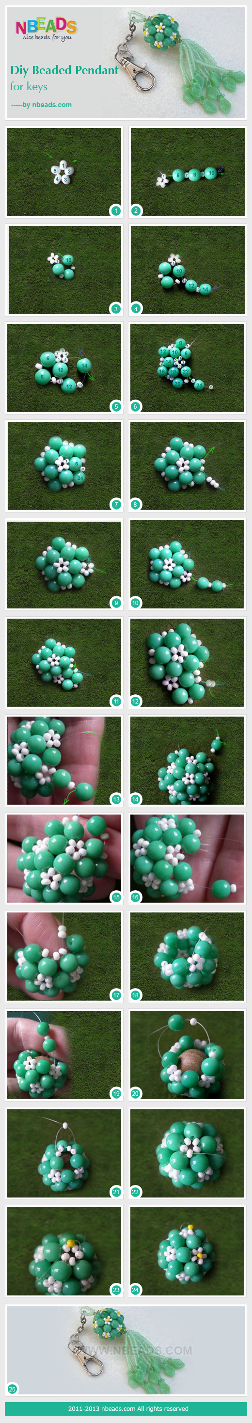 DIY Beaded Pendant for Keys DIY Beaded Pendant for Keys