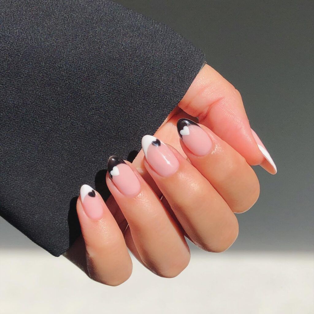 Black And White Heart Nails Pictures, Photos, and Images for Facebook, Tumblr, Pinterest, and