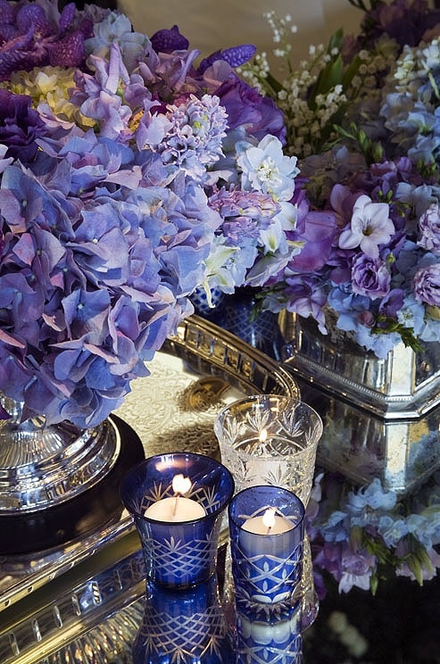 Hydrangeas and orchids