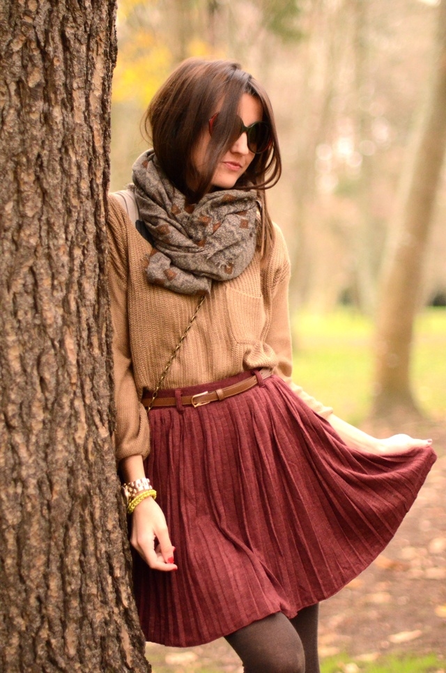Maroon skirt