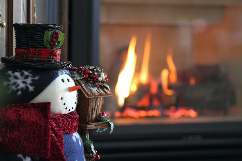 Snowman by the fire Snowman by the fire