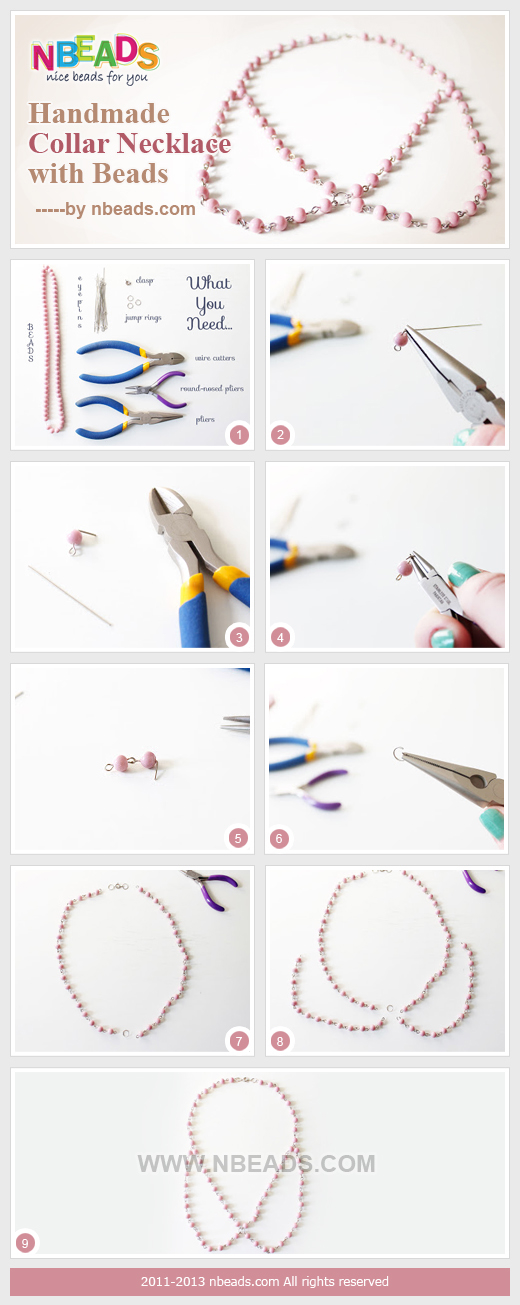 Handmade Collar Necklace with Beads