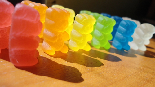 Colorful gummy bears Colorful gummy bears