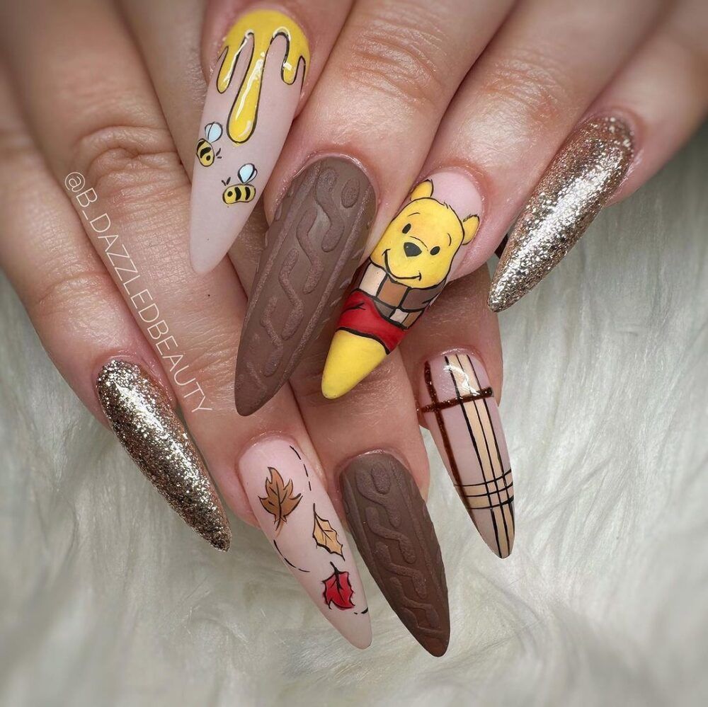 Winnie The Pooh Inspired Nails Pictures, Photos, and Images for