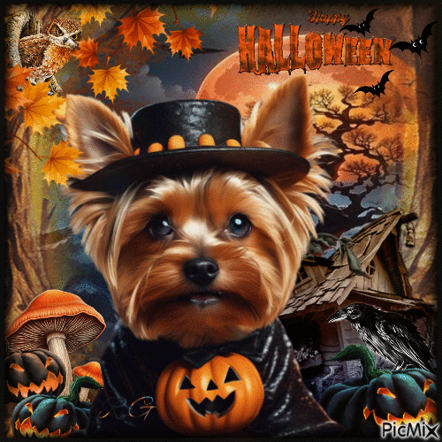 Happy Halloween Yorkie Gif Pictures, Photos, and Images for Facebook