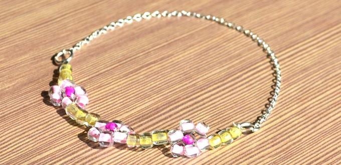 Beaded Flower Bracelet