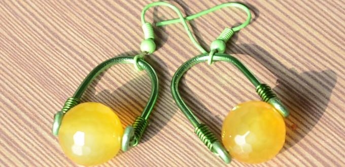 DIY Yellow Earrings