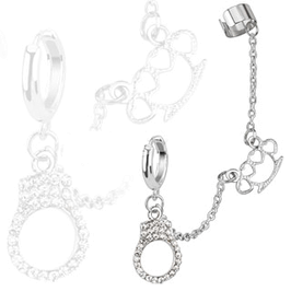 Brass knuckle ear chain 