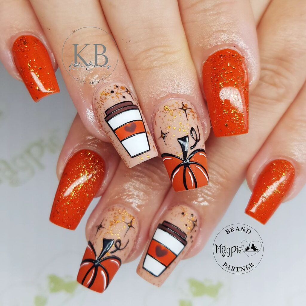 Pumpkin Spice Inspired Nails Pictures, Photos, and Images for Facebook
