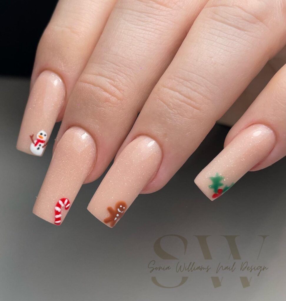 Simplistic Cute Christmas Nail Design Pictures, Photos, and Images for