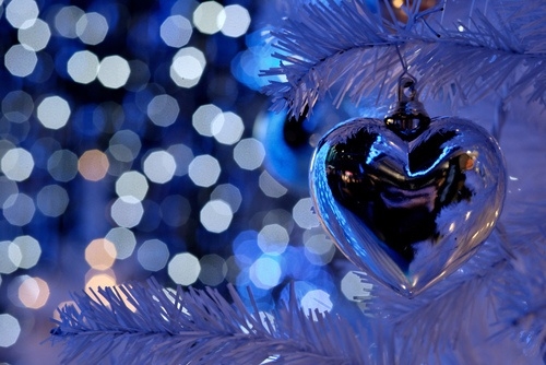 Silver heart ornament