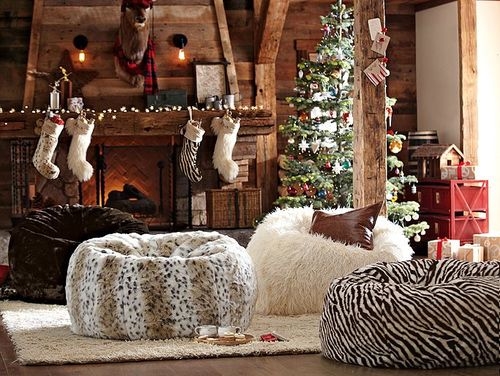 Animal print holiday decor