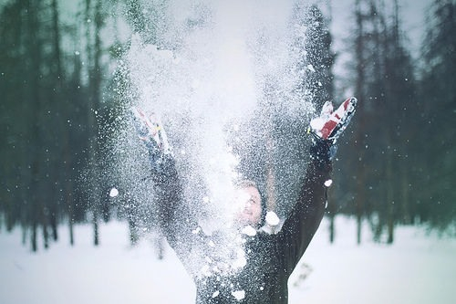 Playing in the snow Playing in the snow