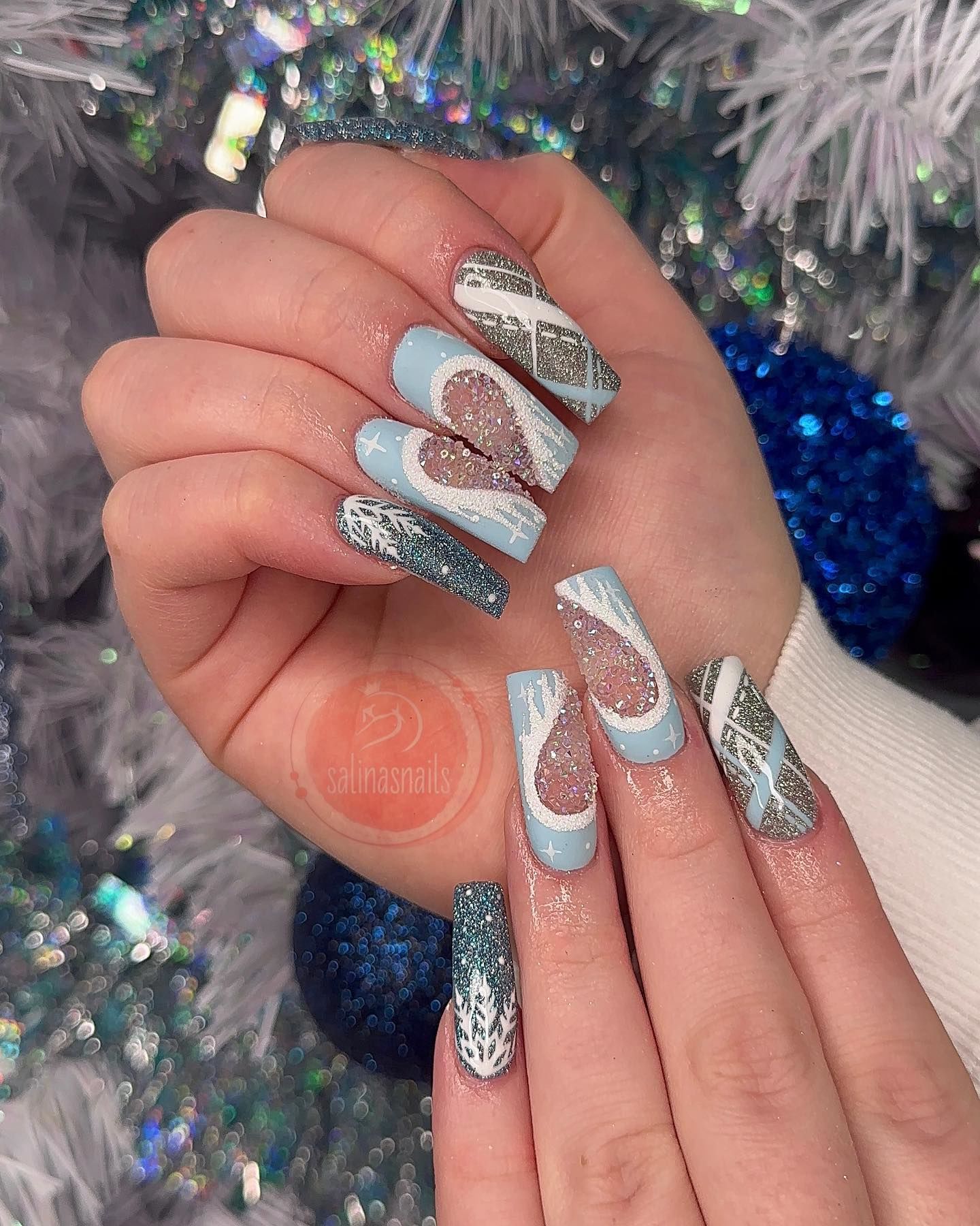 Ice Blue Nails For Winter Pictures, Photos, and Images for Facebook, Tumblr, Pinterest, and Twitter