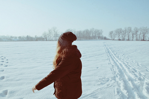 Walking in snow