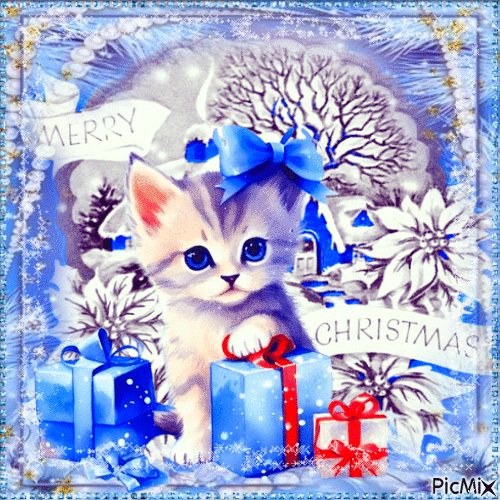 Merry Christmas Winter Cat Pictures, Photos, and Images for Facebook