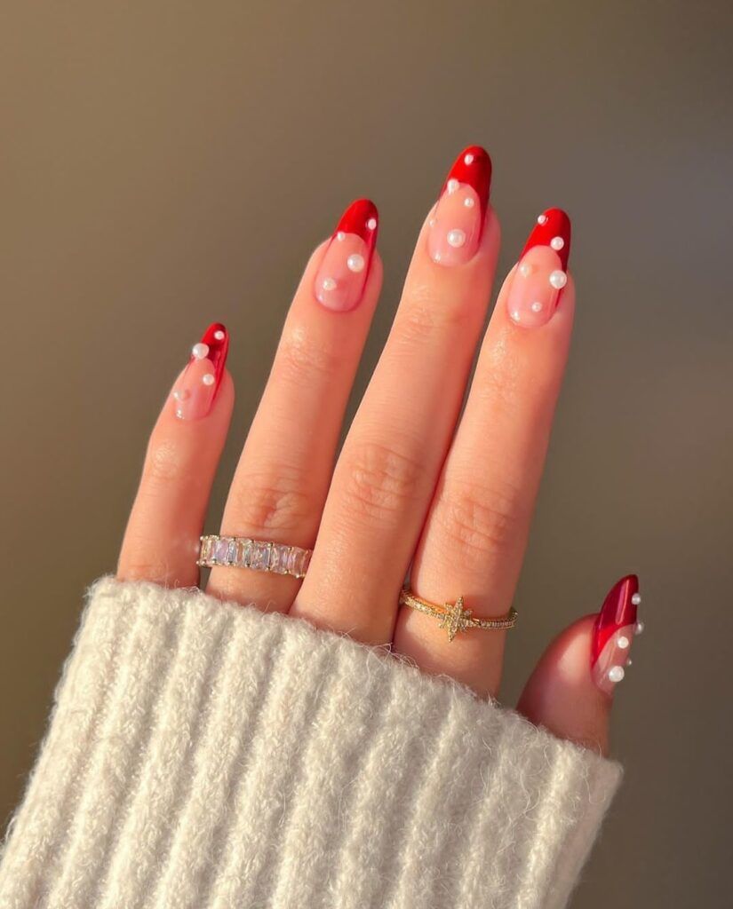 Pearly Red Nails Pictures, Photos, and Images for Facebook, Tumblr, Pinterest, and Twitter