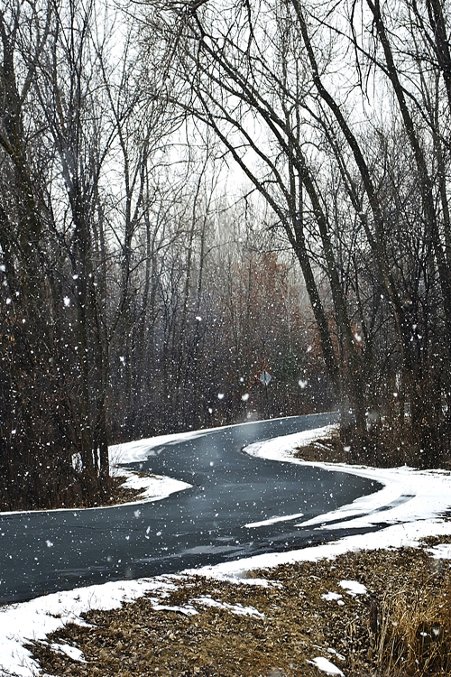 Snow falling