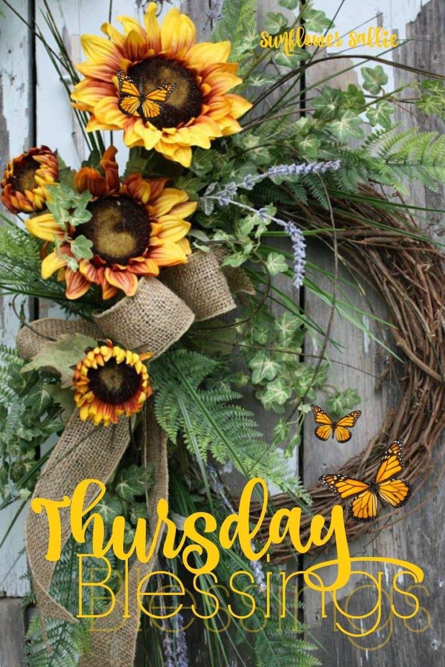 Thursday Blessings Sunflower Greeting Pictures, Photos, and Images for