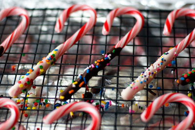 Chocolate Dipped Candy Canes