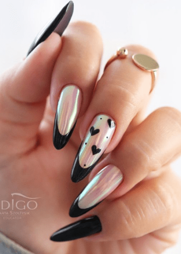 Black Heart Tipped Nails Pictures, Photos, and Images for Facebook, Tumblr, Pinterest, and Twitter