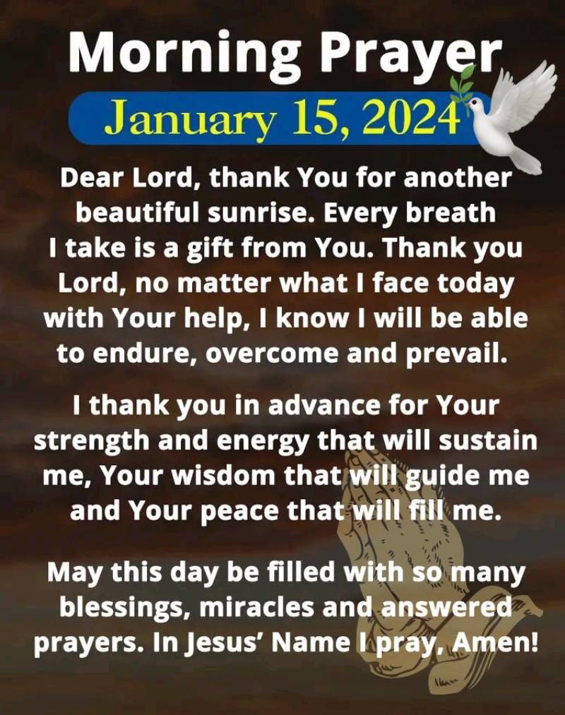 Morning Prayer For January 15 Pictures, Photos, and Images for Facebook