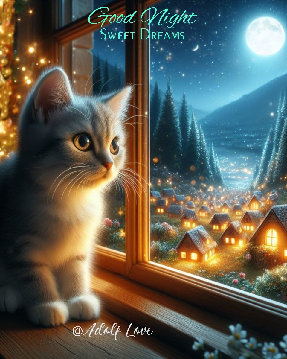 Good Night Kitten At Window Pictures, Photos, and Images for Facebook