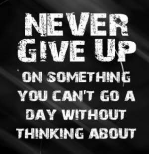 Never give up Never give up