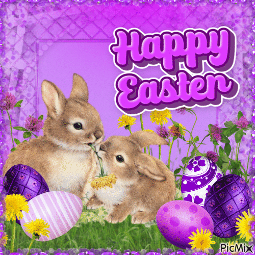 Baby Bunnies Happy Easter Animated Gifs Pictures, Photos, and Images