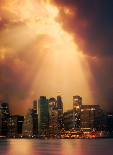 Glowing sky