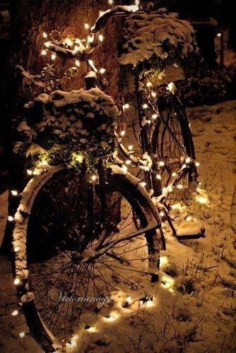 Lit up bicycle