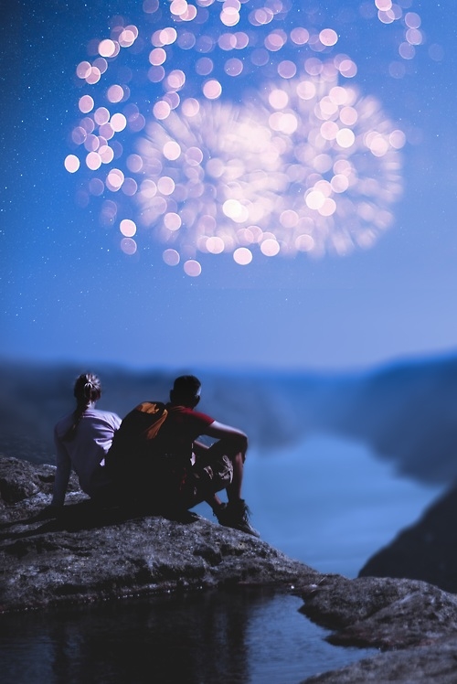 Fireworks gazing Fireworks gazing