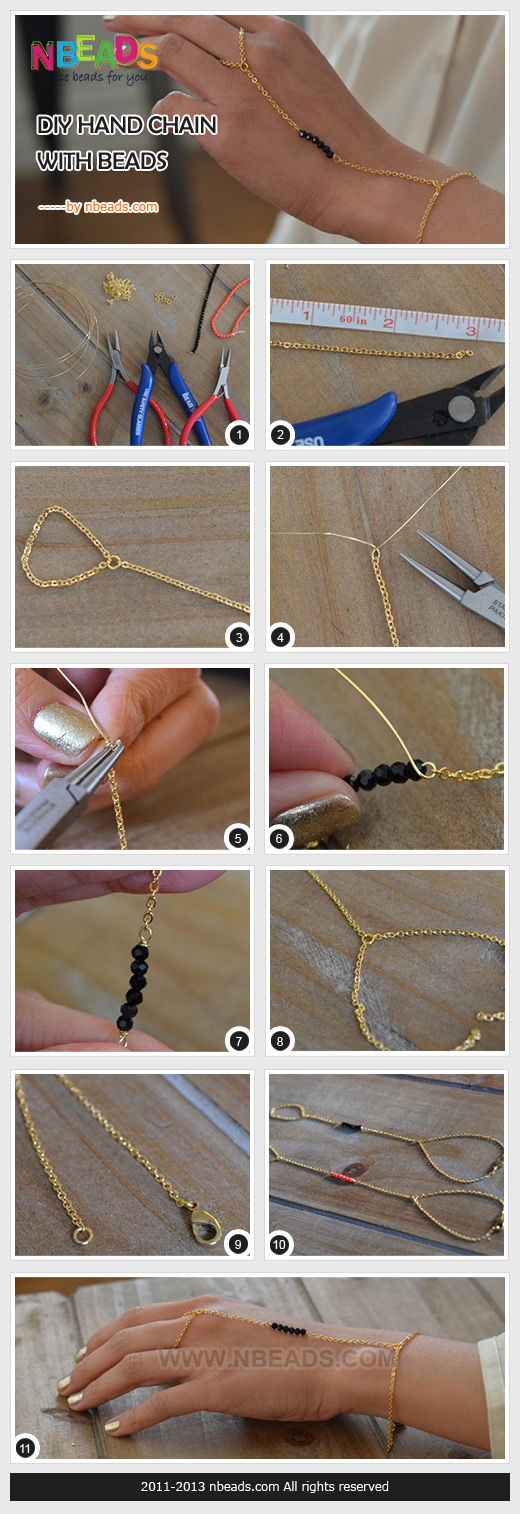 DIY Hand Chain with Beads