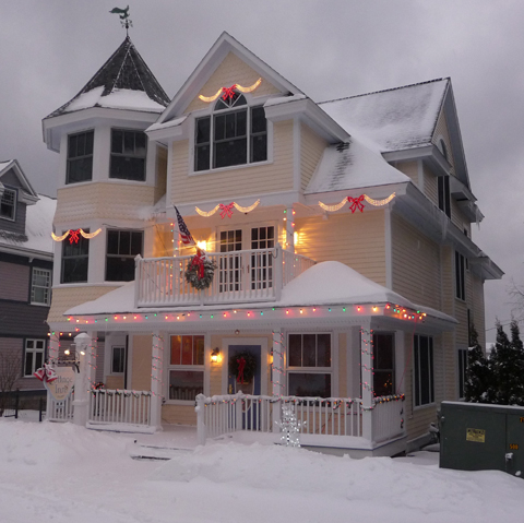White christmas house