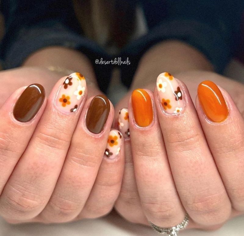 Blossoming Short Fall Nails Pictures Photos and Images for Facebook