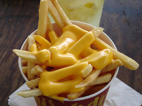 Cup of cheese fries